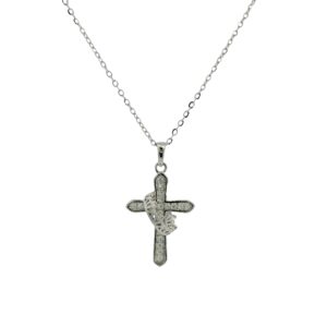Crown Wrap Cross Pendant Necklace