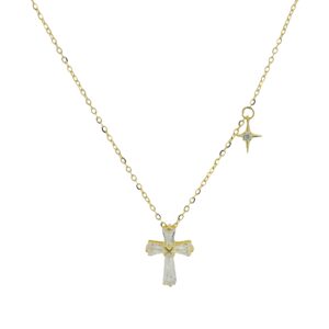 Cross and Star Charm Necklace