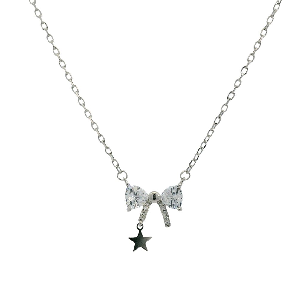 Bow and Star Charm Necklace
