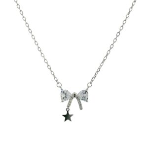 Bow and Star Charm Necklace