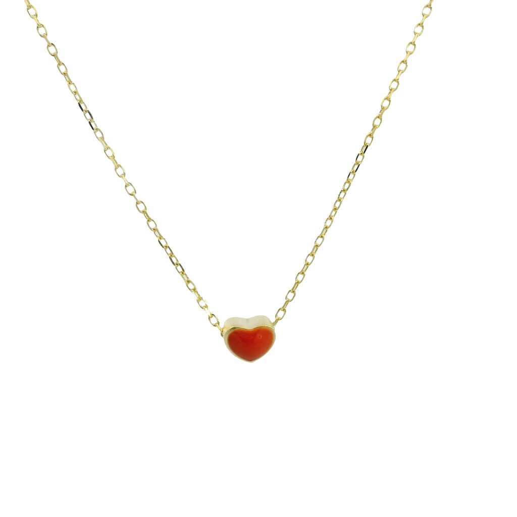 Heart Shaped Necklace in 18K Yellow Gold Plated