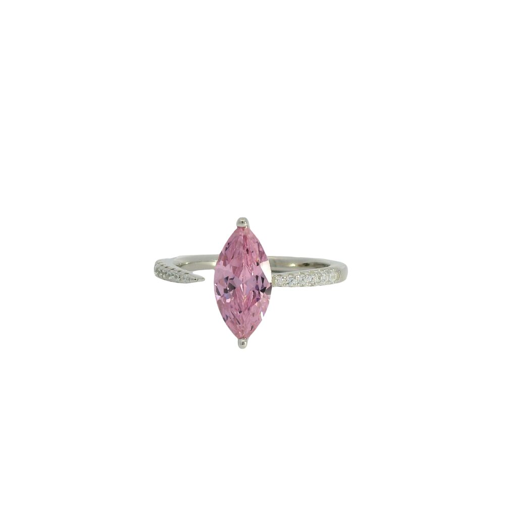 Vivid Pink Sapphire Solitaire Ring