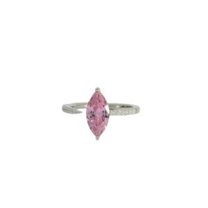 Vivid Pink Sapphire Solitaire Ring
