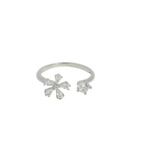 Open-Band Floral Ring