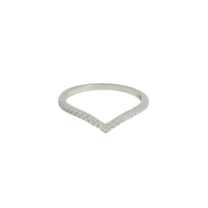 Round Chevron Stackable Ring