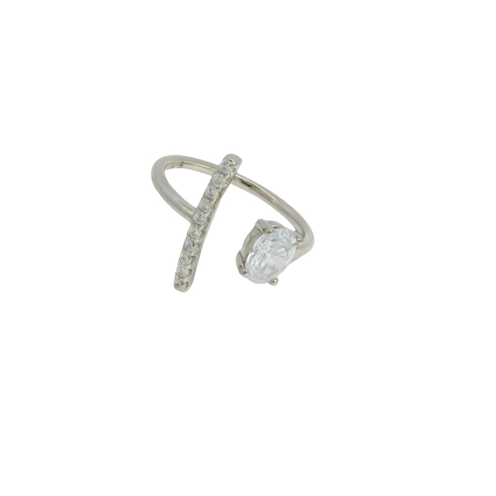 Oval Bypass Cocktail Ring