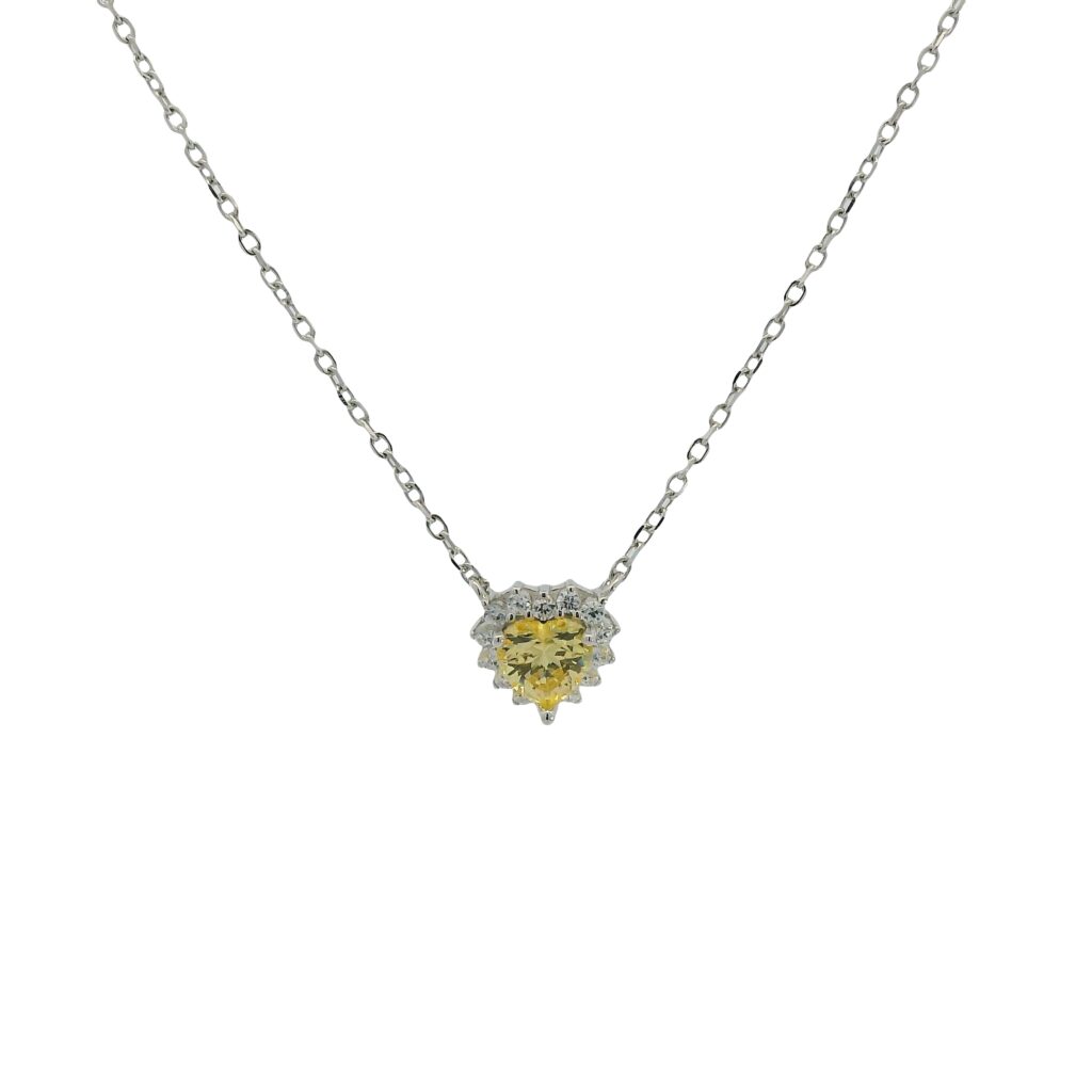 Fancy Yellow Heart Necklace