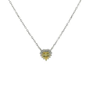 Fancy Yellow Heart Necklace