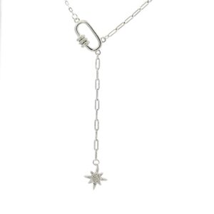 North Star Carabiner Lariat Necklace